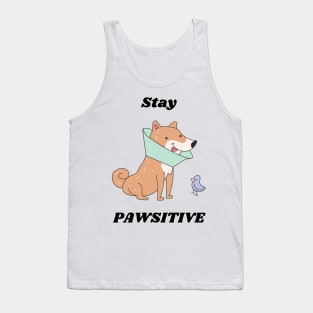 Dog Lover Stay Pawsitive Tank Top